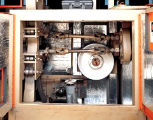 Composite Foam with Mylar facing installed in machine enclosure Composite Foam with Mylar facing installed in machine enclosure