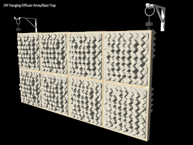 bass trap foam diffuser - front