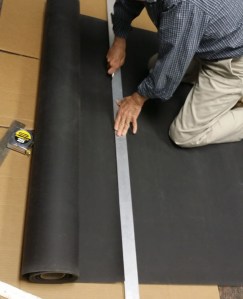 Use a straightedge and a razor to cut the BlockAid® to length.