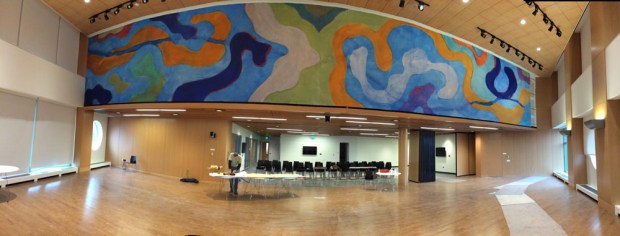 Prepping the last panel for installation.