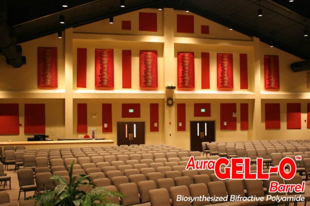 By mixing the AuraGELL-O™ products with other traditional acoustic products, you get enhancements never before considered – extra diffusion and absorption with a fruity scent!